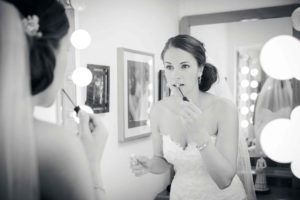 Annalisa doing her makeup