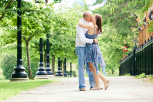 Harmony and Brian Kiss on the Street